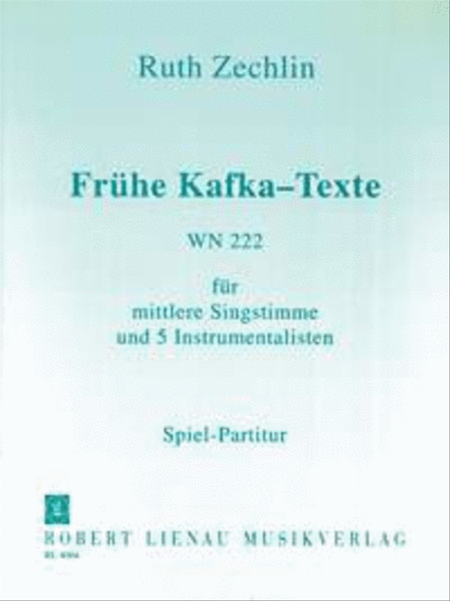 Frühe Kafka-Texte WN 222 Flute scores gallery preview page 1