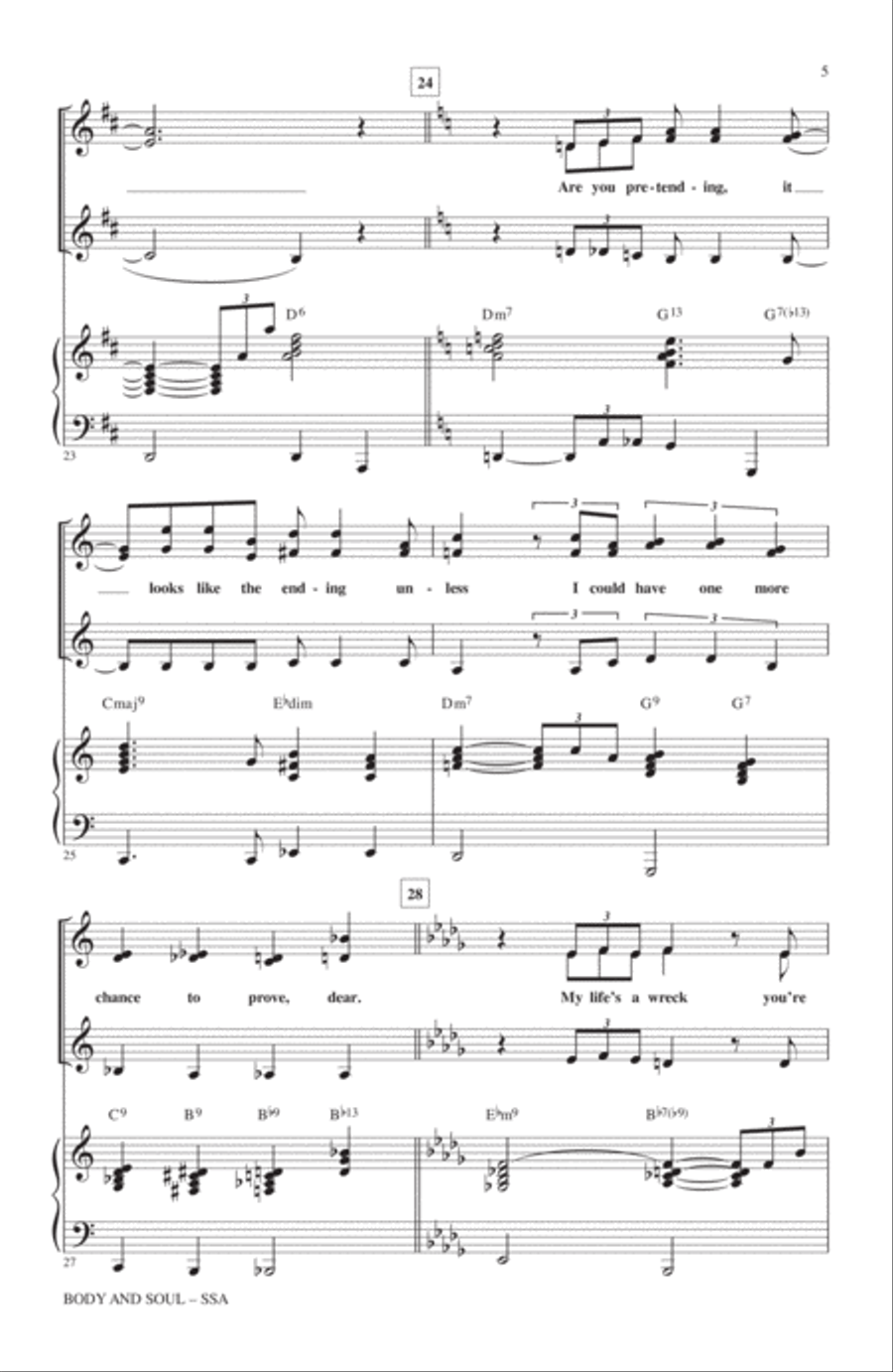 Body And Soul SSA scores gallery preview page 4