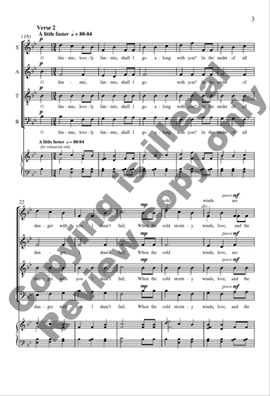 Due East: 3. Farewell Nancy Divisi scores gallery preview page 9