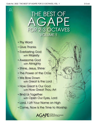 Book cover for The Best of Agape for 2-3 Octaves, Vol. 1