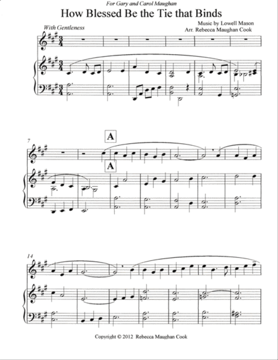 How Blessed Be the Tie That Binds Flute Solo scores gallery preview page 2