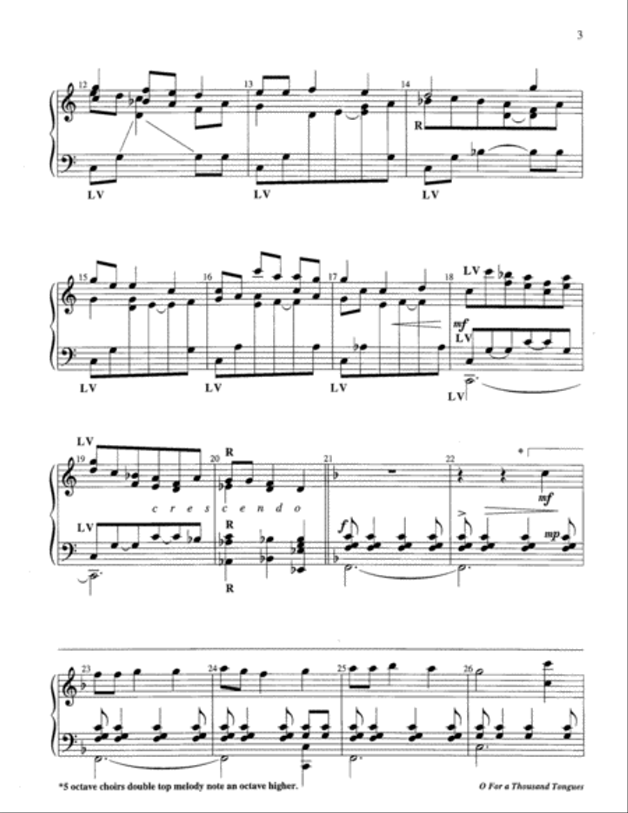 O for a Thousand Tongues 5-Octaves scores gallery preview page 9