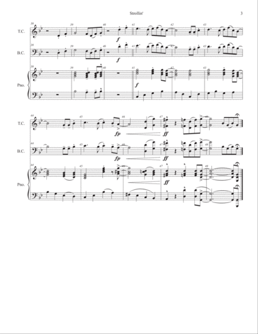 Strollin' - Flex Solo for All Instruments Small Ensemble scores gallery preview page 3