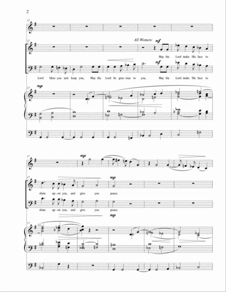 May the Lord Bless You and Keep You 4-Part scores gallery preview page 4
