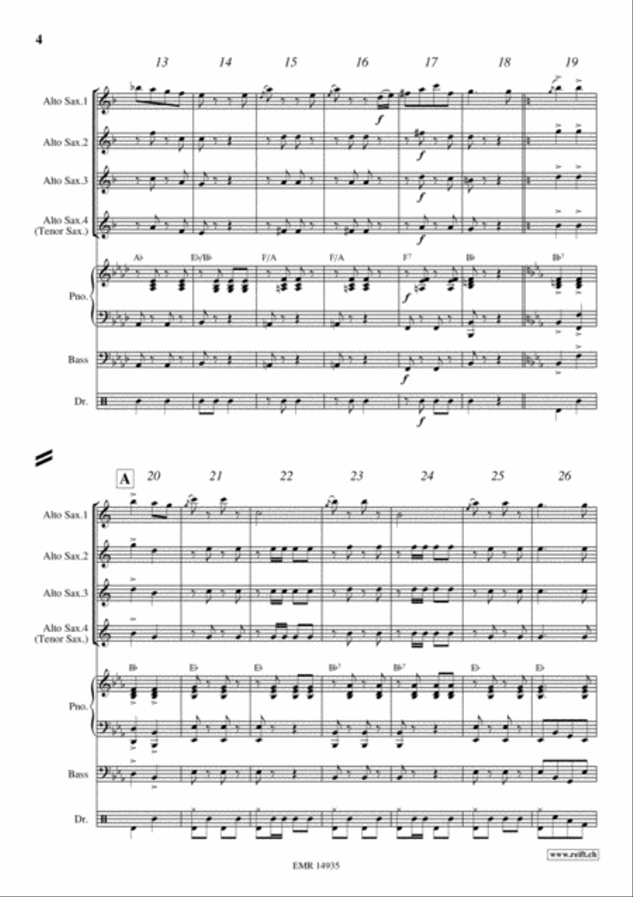Tritsch-Tratsch Polka Alto Saxophone scores gallery preview page 4