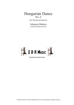 Book cover for Hungarian Dance No.5 for Woodwind Quartet