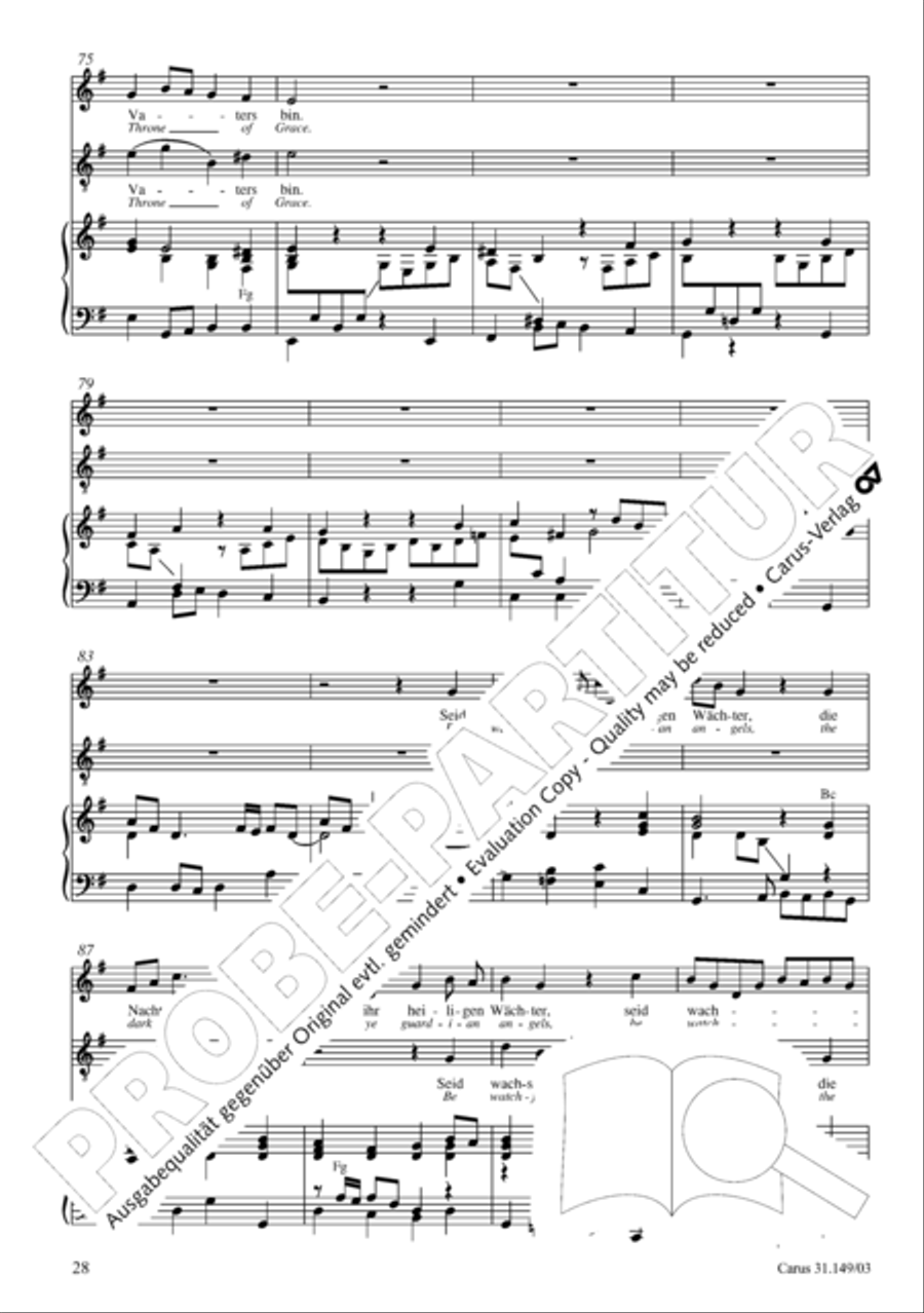The voice of rejoicing and hope (Man singet mit Freuden vom Sieg) 4-Part scores gallery preview page 29