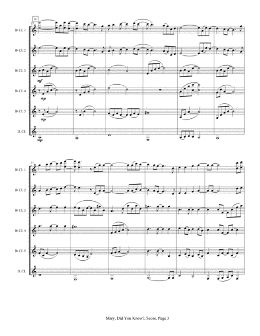 Mary, Did You Know? Woodwind Ensemble scores gallery preview page 5