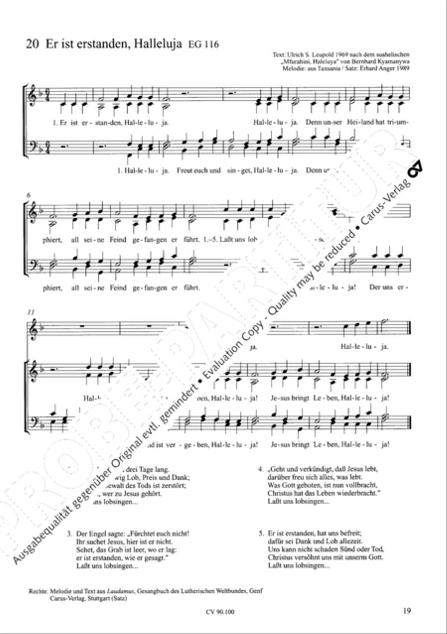 Chorsatze zum Evangelischen Gesangbuch Choir scores gallery preview page 24