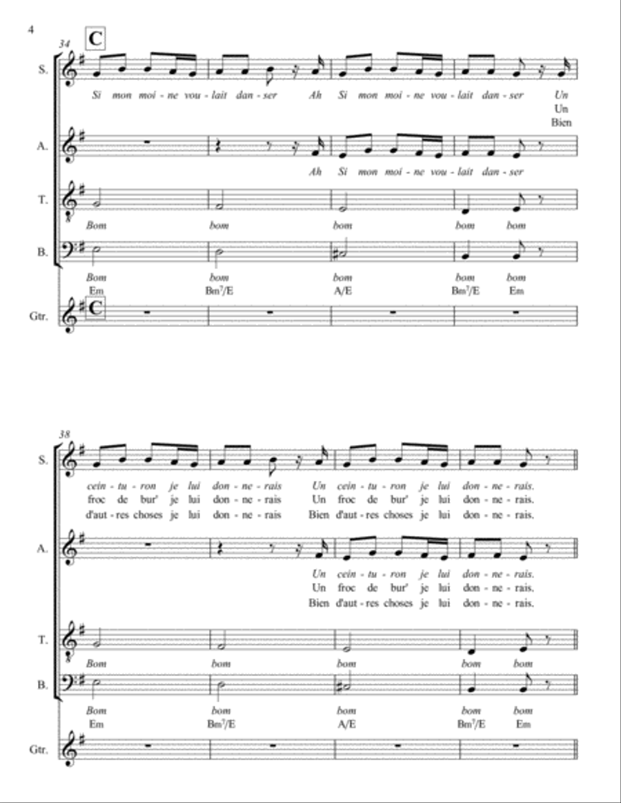 AH! SI MON MOINE 4-Part scores gallery preview page 4