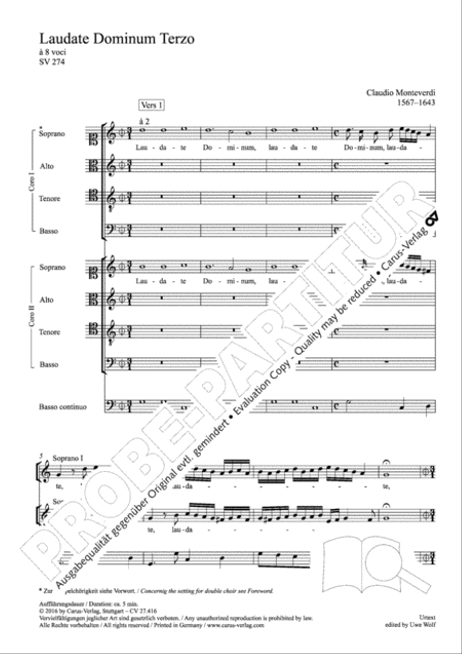 Laudate Dominum III 4-Part scores gallery preview page 7