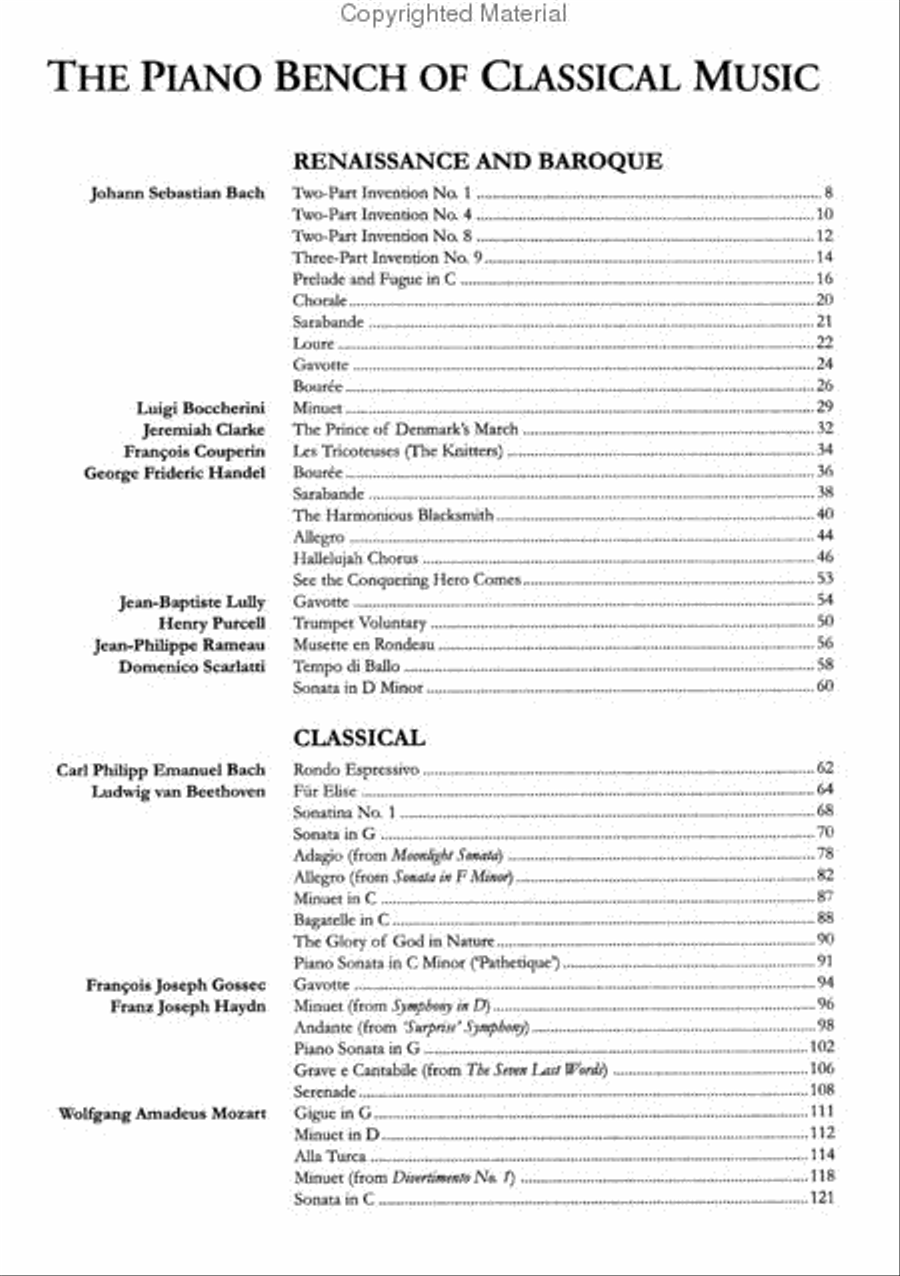 The Piano Bench of Classical Music Piano Solo scores gallery preview page 2