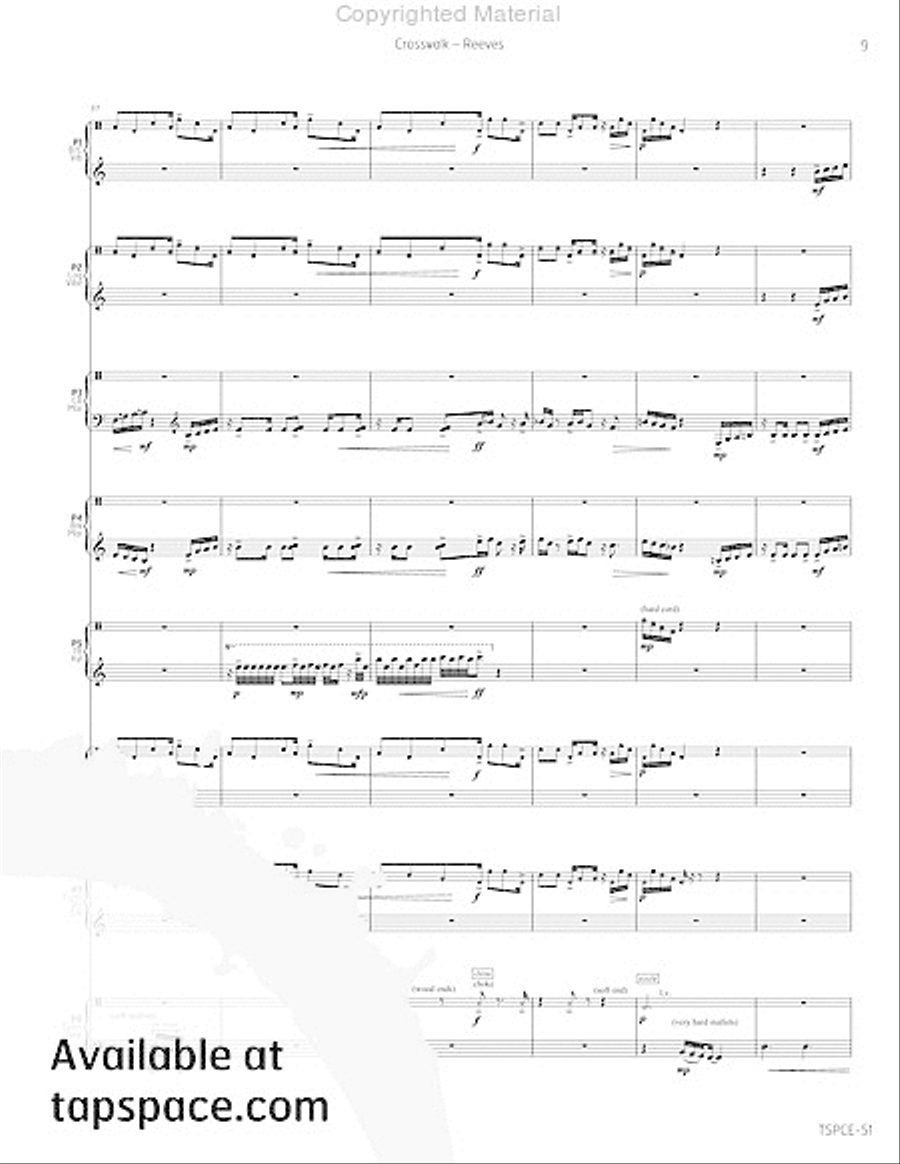 Crosswalk Crosswalk Percussion Ensemble scores gallery preview page 14