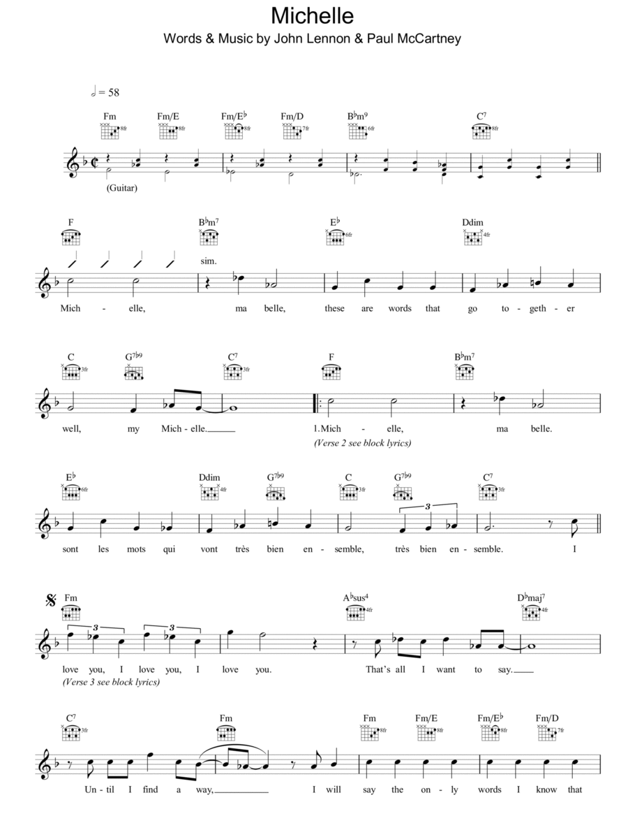 Michelle Piano scores gallery preview page 1