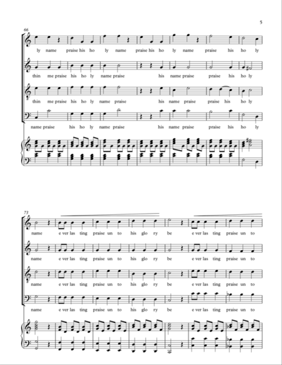 RESOUND THE GLORY OF GOD (ENDLESS PRAISE) 4-Part scores gallery preview page 5
