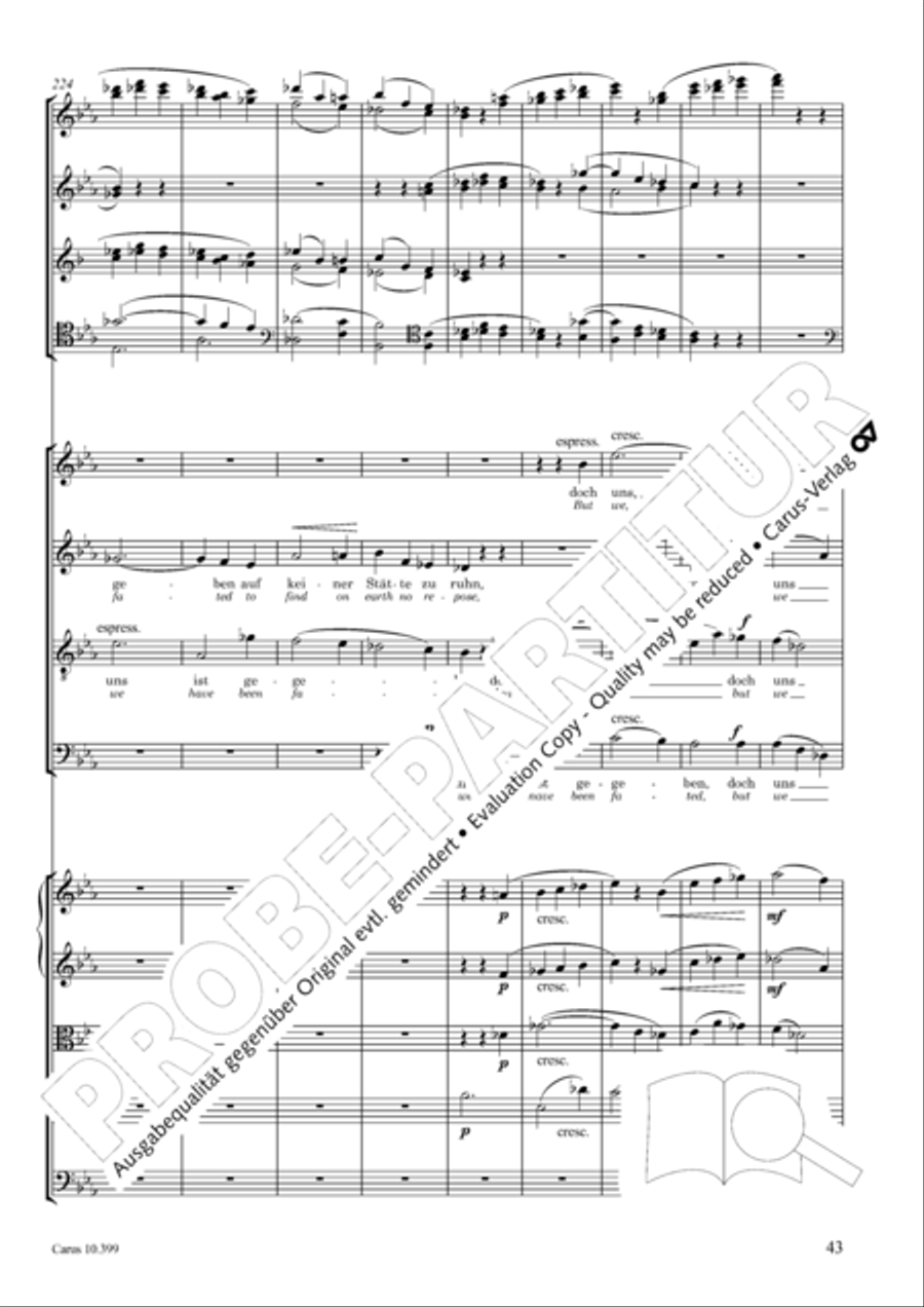 Schicksalslied, Op. 54 Schicksalslied, Op. 54 4-Part scores gallery preview page 44