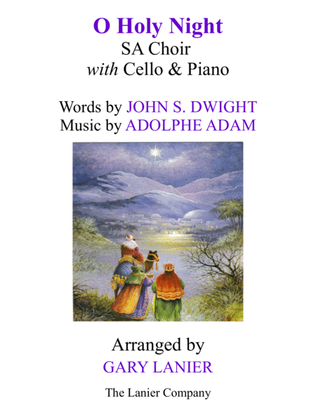 Book cover for O HOLY NIGHT (SA Choir with Cello & Piano - Score & Parts included)