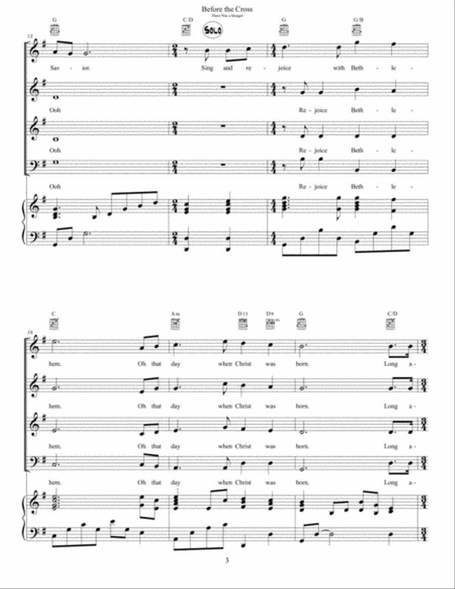 Before The Cross There Was A Manger 4-Part scores gallery preview page 3