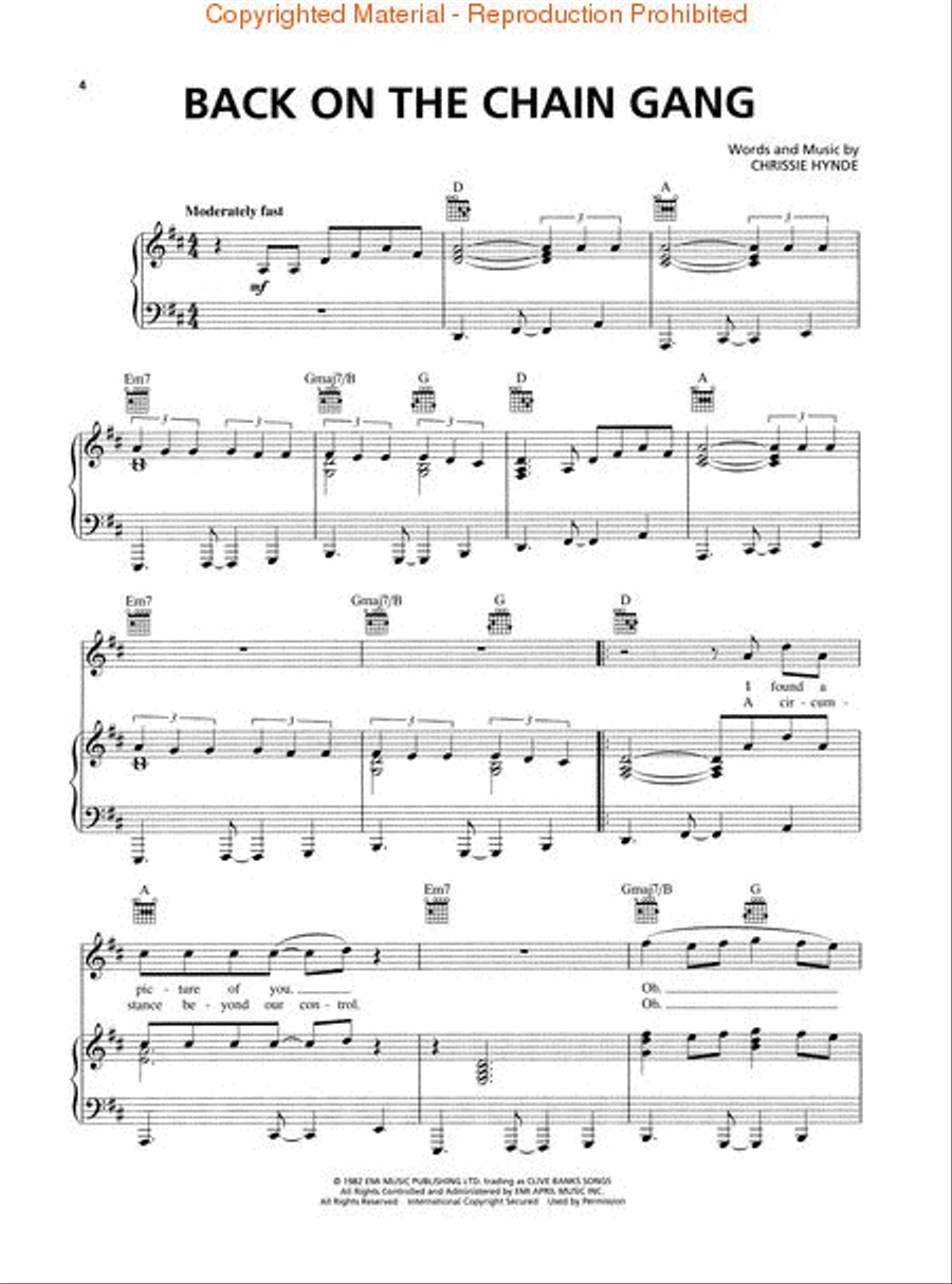 Best of the Pretenders Best of the Pretenders Piano, Vocal, Guitar scores gallery preview page 2