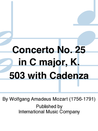 Book cover for Concerto No. 25 In C Major, K. 503 With Cadenza
