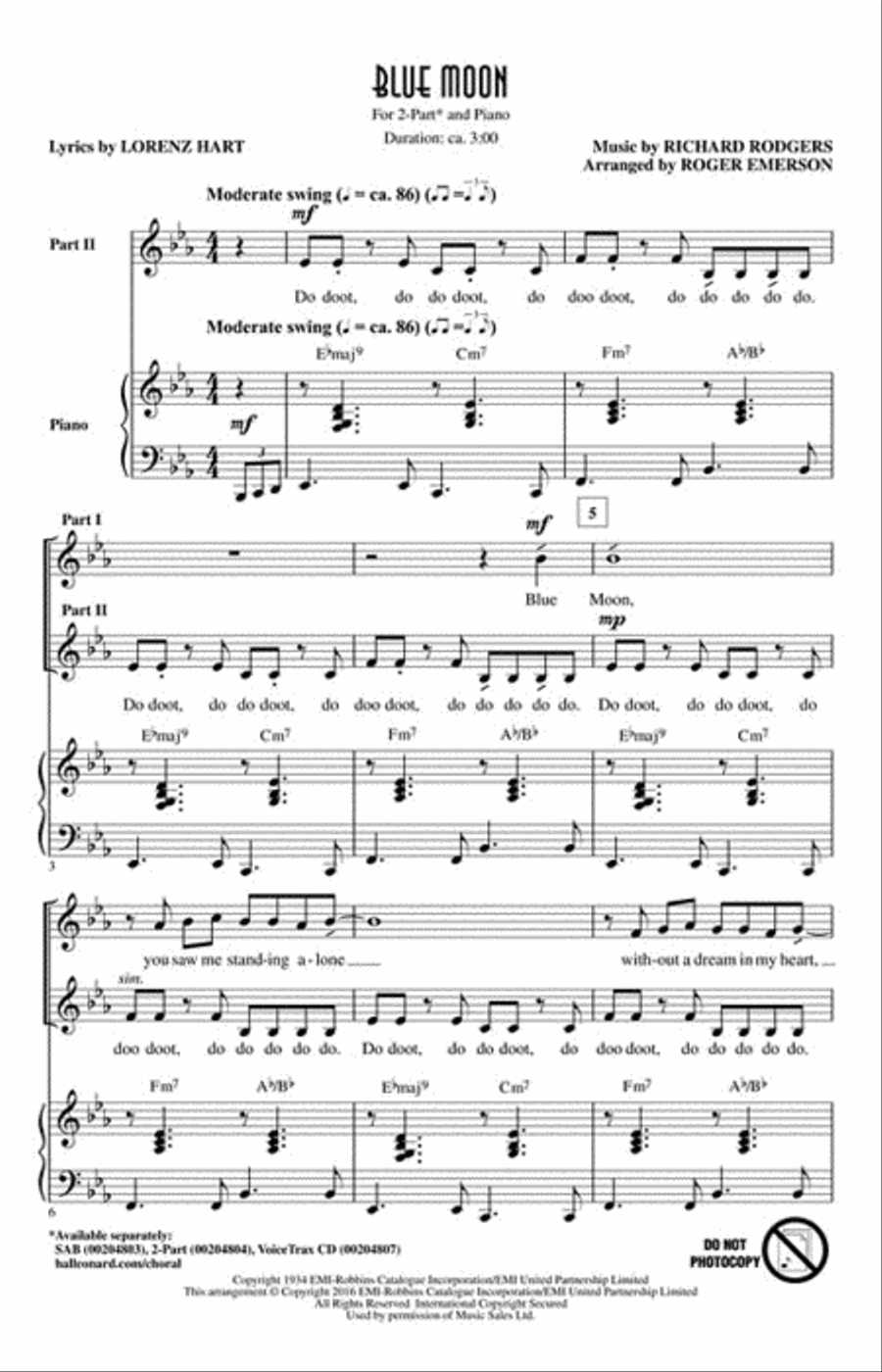 Blue Moon 2-Part scores gallery preview page 2