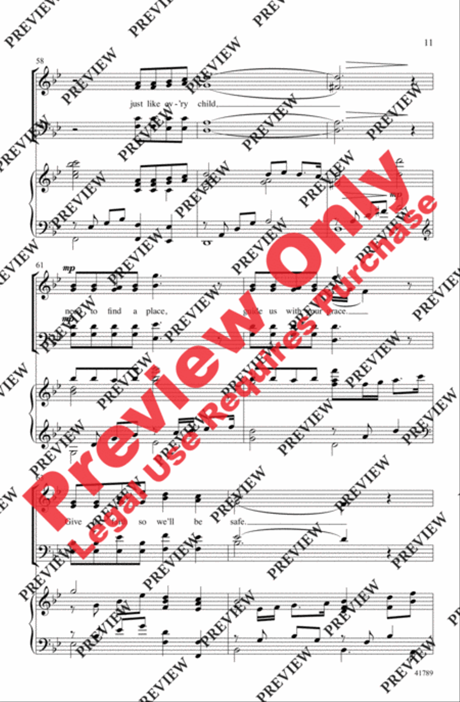 The Prayer 4-Part scores gallery preview page 11