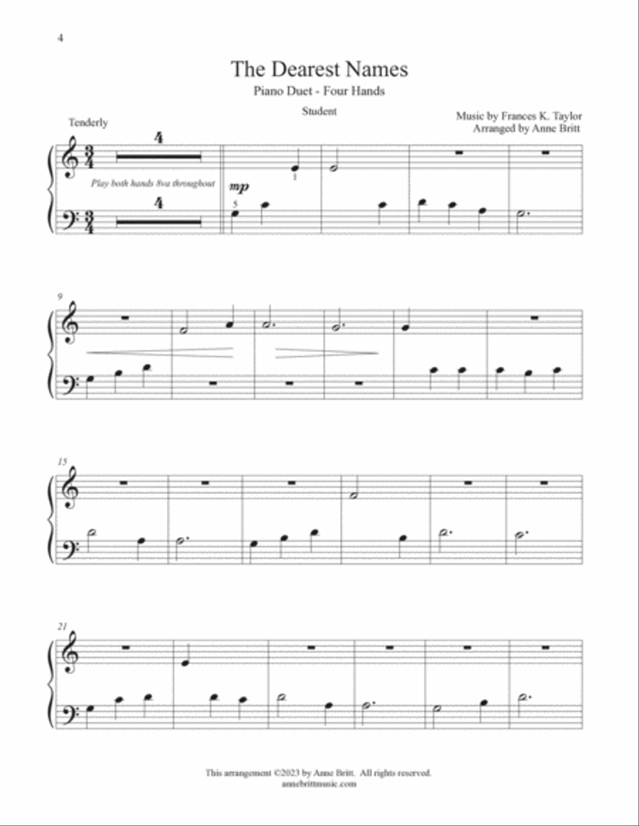 Duets for Students: The Sacred Collection (elementary student book) Piano Method scores gallery preview page 6
