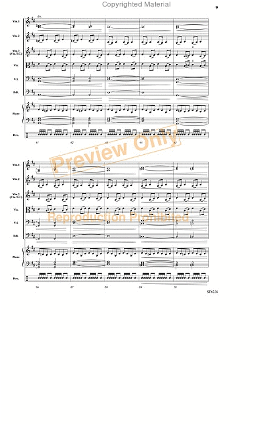 Hunting the Wild Beast String Orchestra scores gallery preview page 8