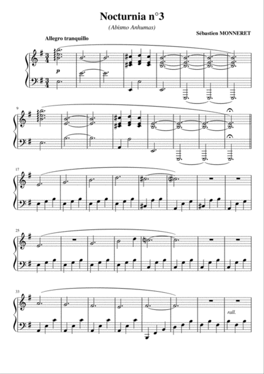Nocturnia No3 Abismo Anhumas Piano Solo scores gallery preview page 1