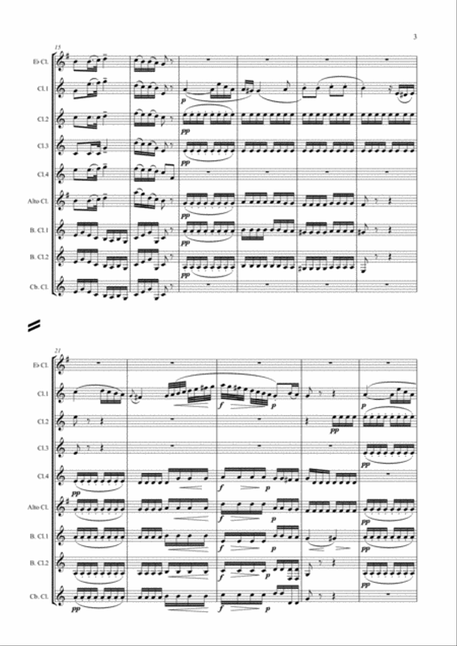 Rondino arr. clarinet choir Rondino arr. clarinet choir Clarinet Choir scores gallery preview page 3
