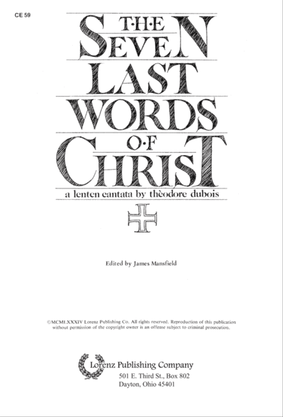 The Seven Last Words of Christ 4-Part scores gallery preview page 3