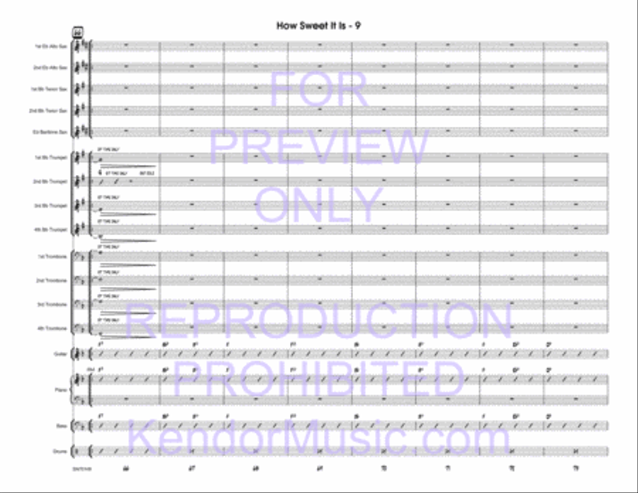 How Sweet It Is How Sweet It Is Jazz Ensemble scores gallery preview page 10