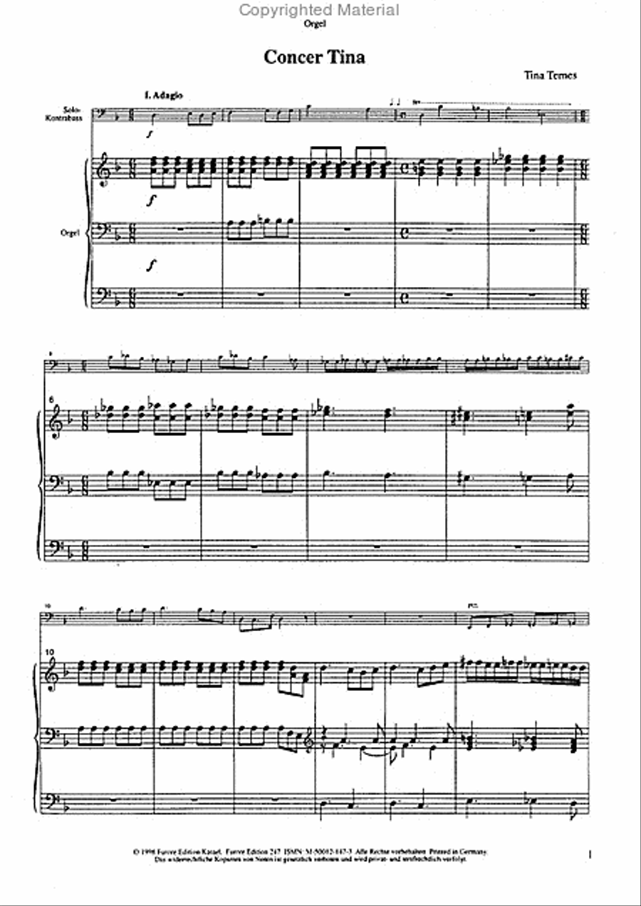 Concer Tina op. 6 Double Bass scores gallery preview page 2