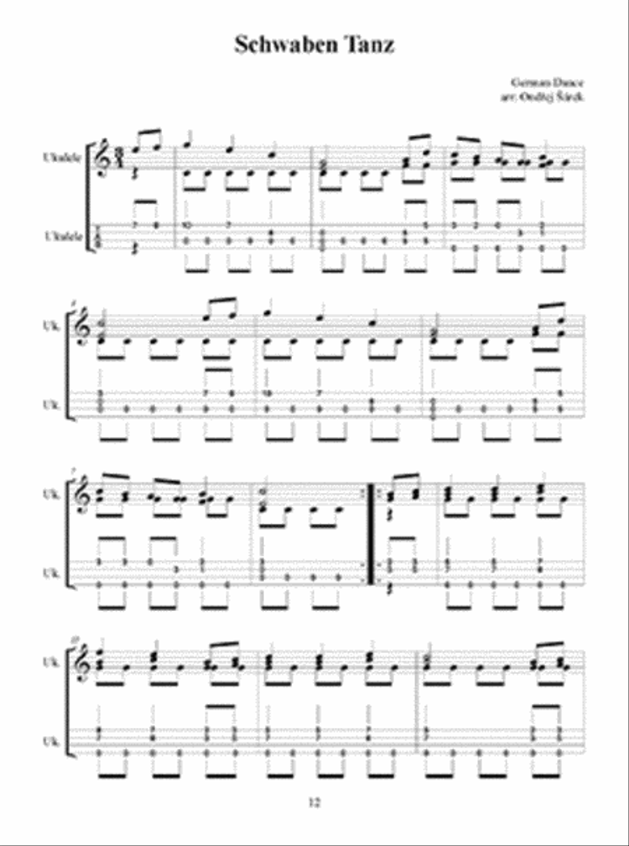Leopold Mozart's Notebook for Wolfgang Arranged for Ukulele Ukulele scores gallery preview page 4