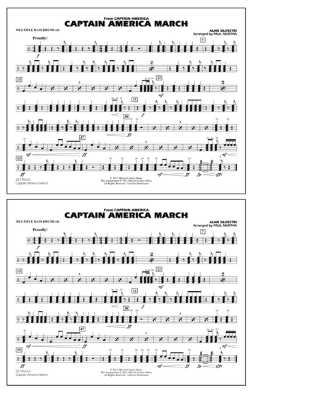 Captain America March - Multiple Bass Drums