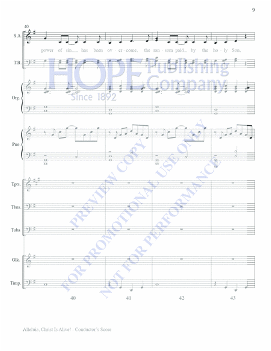 Alleluia, Christ Is Alive! Choir scores gallery preview page 11