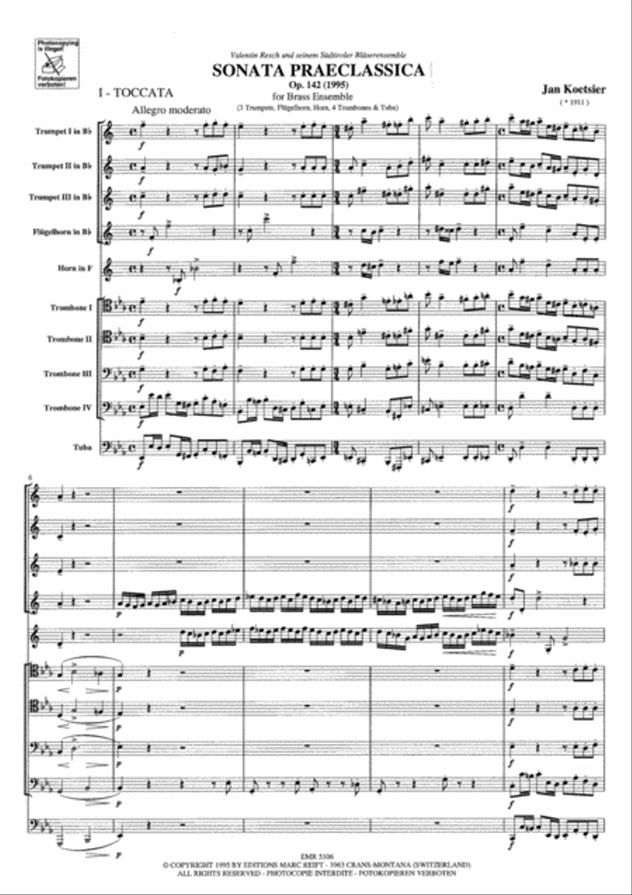 Sonata Praeclassica Sonata Praeclassica Brass Ensemble scores gallery preview page 3