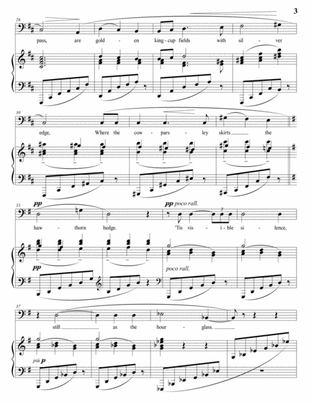 Silent noon (B-flat major, bass clef)