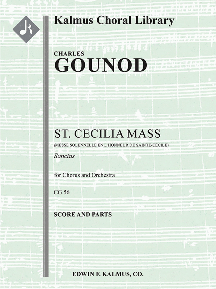 Messe Solennelle de Ste. Cecile (St. Cecilia Mass) -- Sanctus Choir scores gallery preview page 1