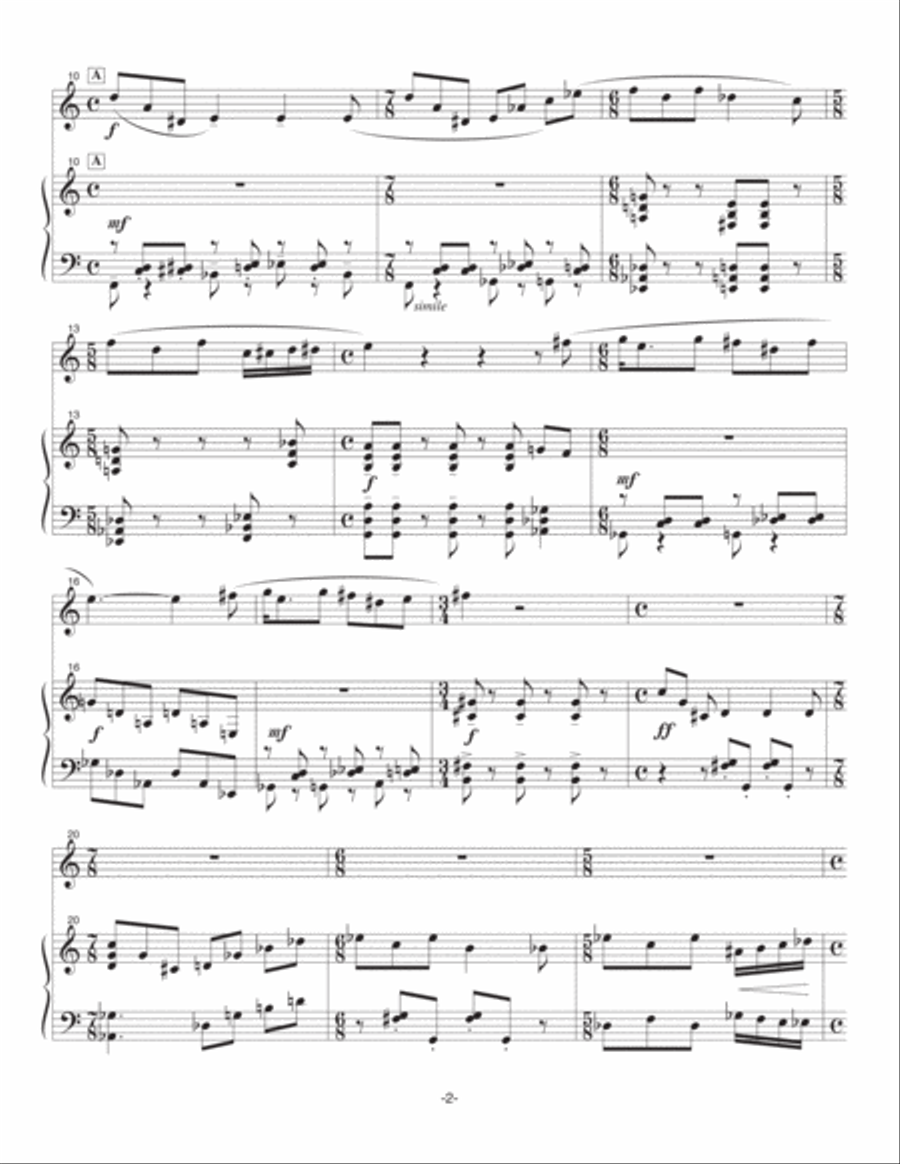 Sonatine for Clarinet and Piano Clarinet Solo scores gallery preview page 3