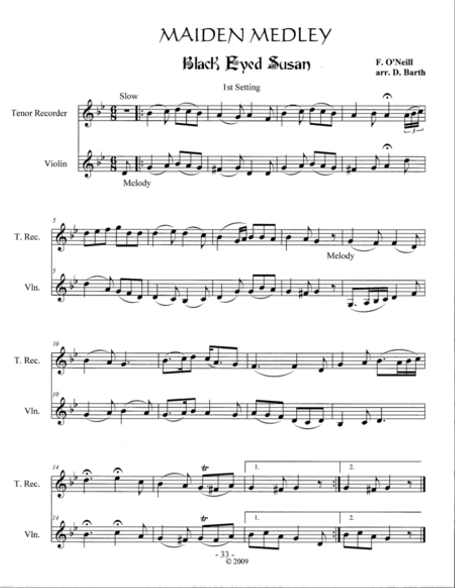 Maiden Medley (6 Duos) Set of Parts scores gallery preview page 2