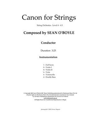 Canon for Strings - Score