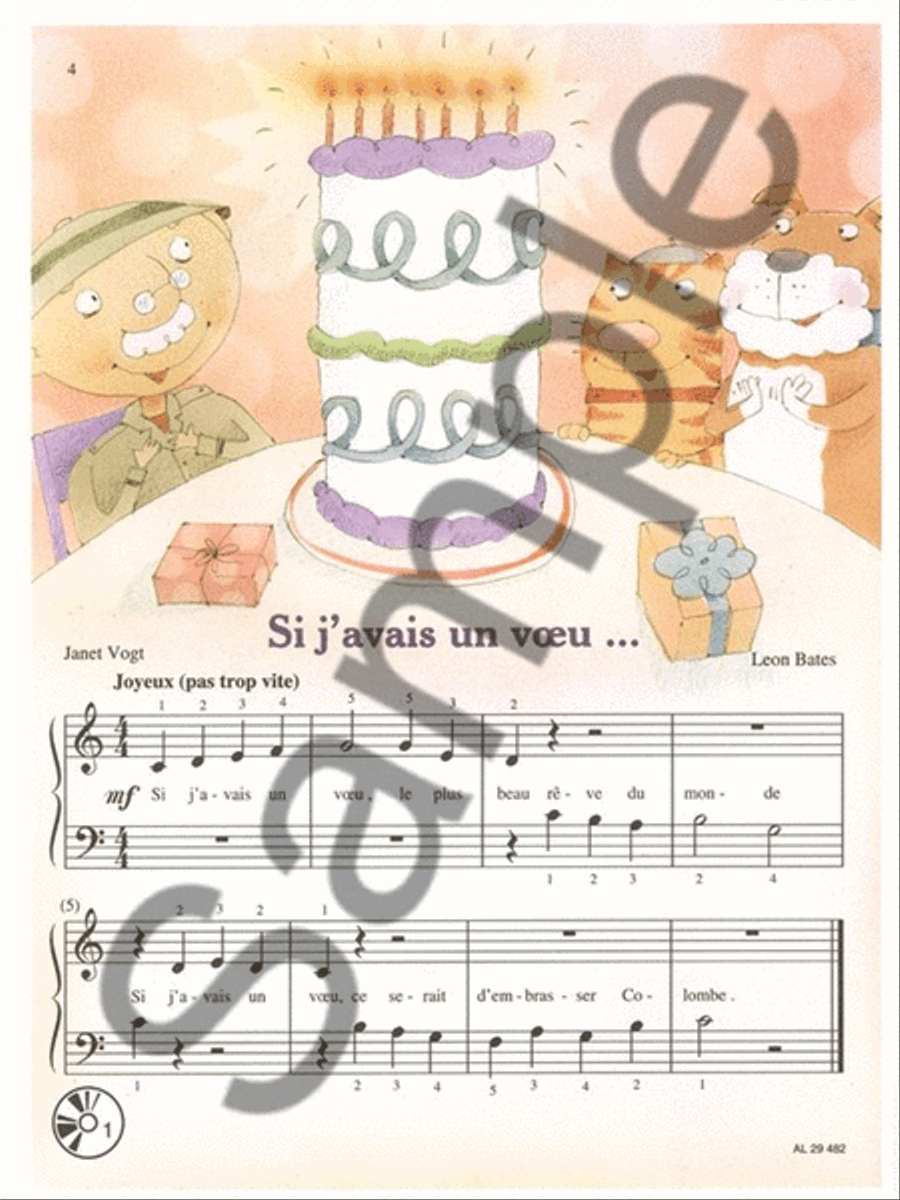 Janet Vogt, Leon Bates, Stephane Blet - Le Voyage Magique, Initiation Au Piano (niveau Piano Method scores gallery preview page 2