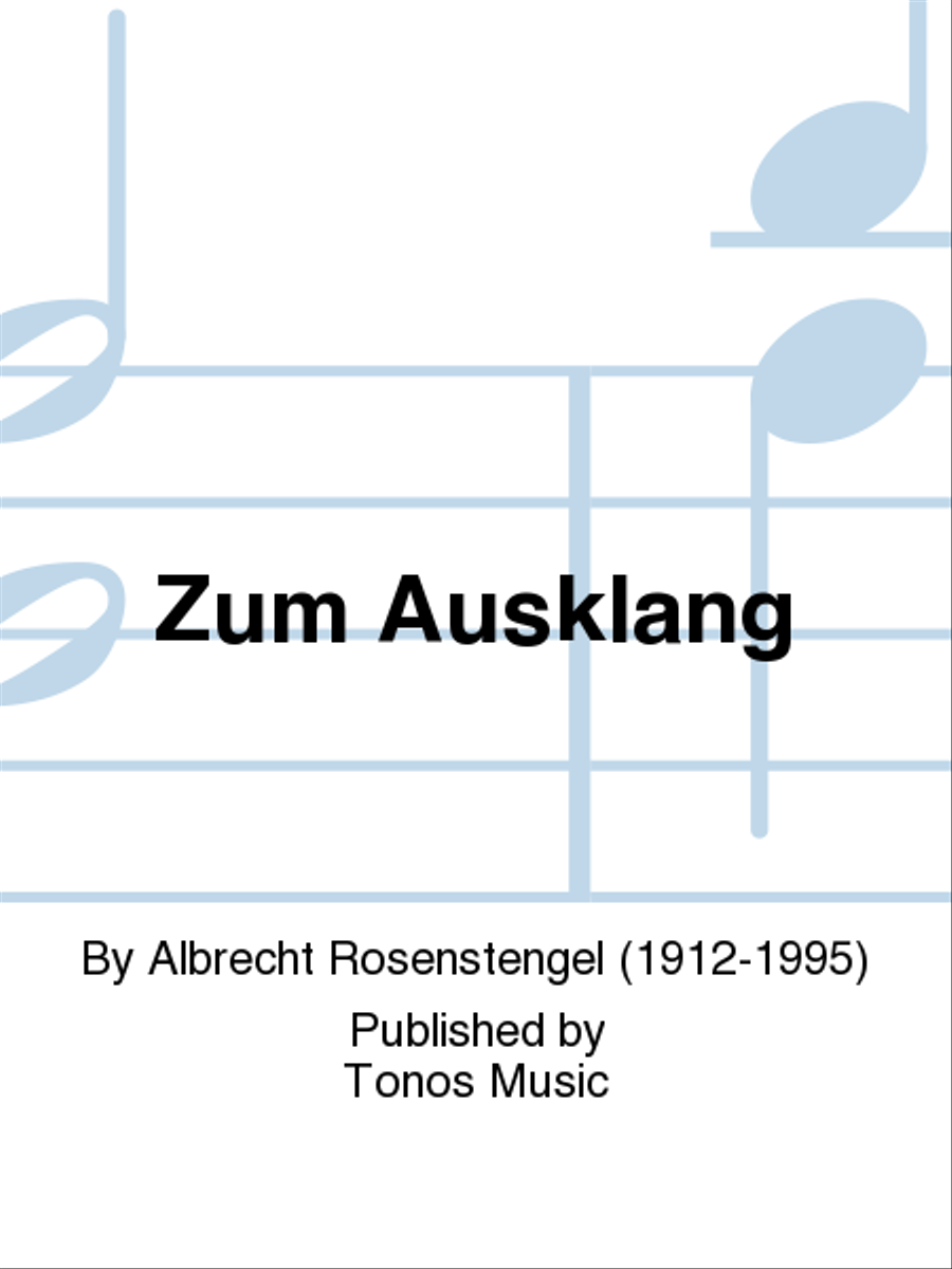 Zum Ausklang 4-Part scores gallery preview page 1
