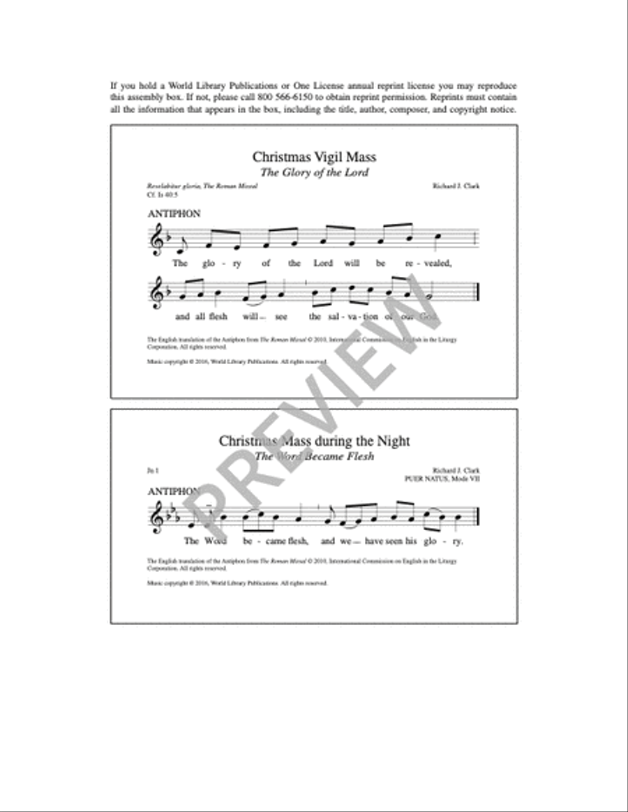 Communion Antiphons for Christmas 4-Part scores gallery preview page 12