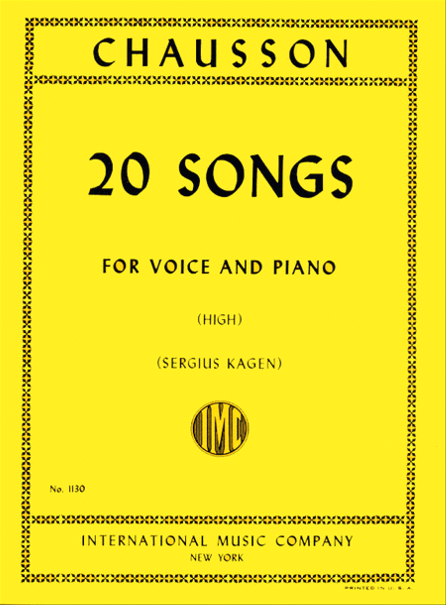 20 Songs. High. (F. & E.) High Voice scores gallery preview page 1