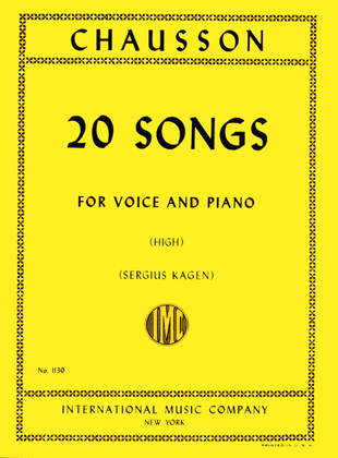 Book cover for 20 Songs. High. (F. & E.)