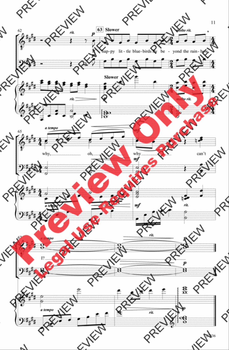 Over the Rainbow Over the Rainbow Men's Choir scores gallery preview page 10