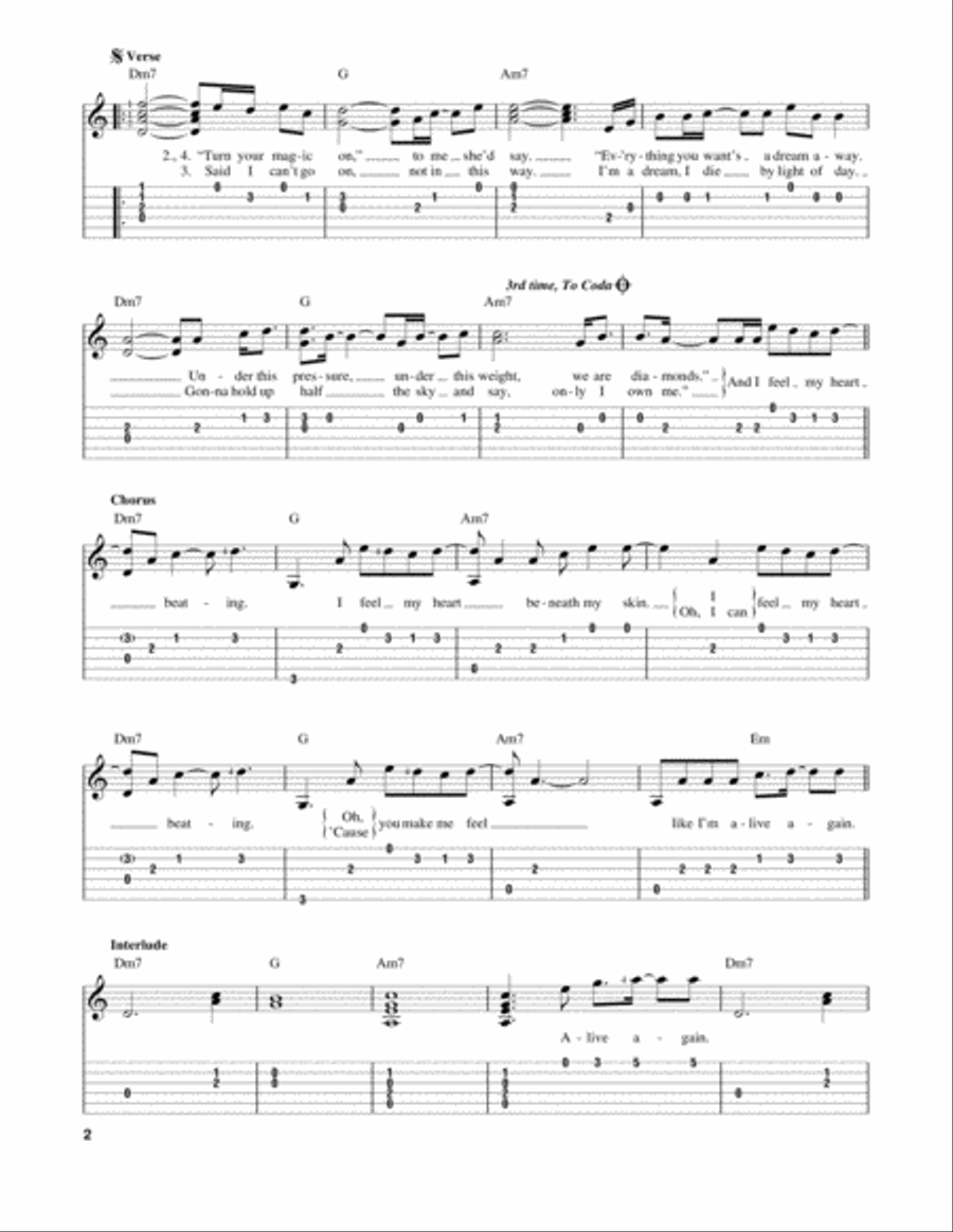 Adventure Of A Lifetime Acoustic Guitar scores gallery preview page 2