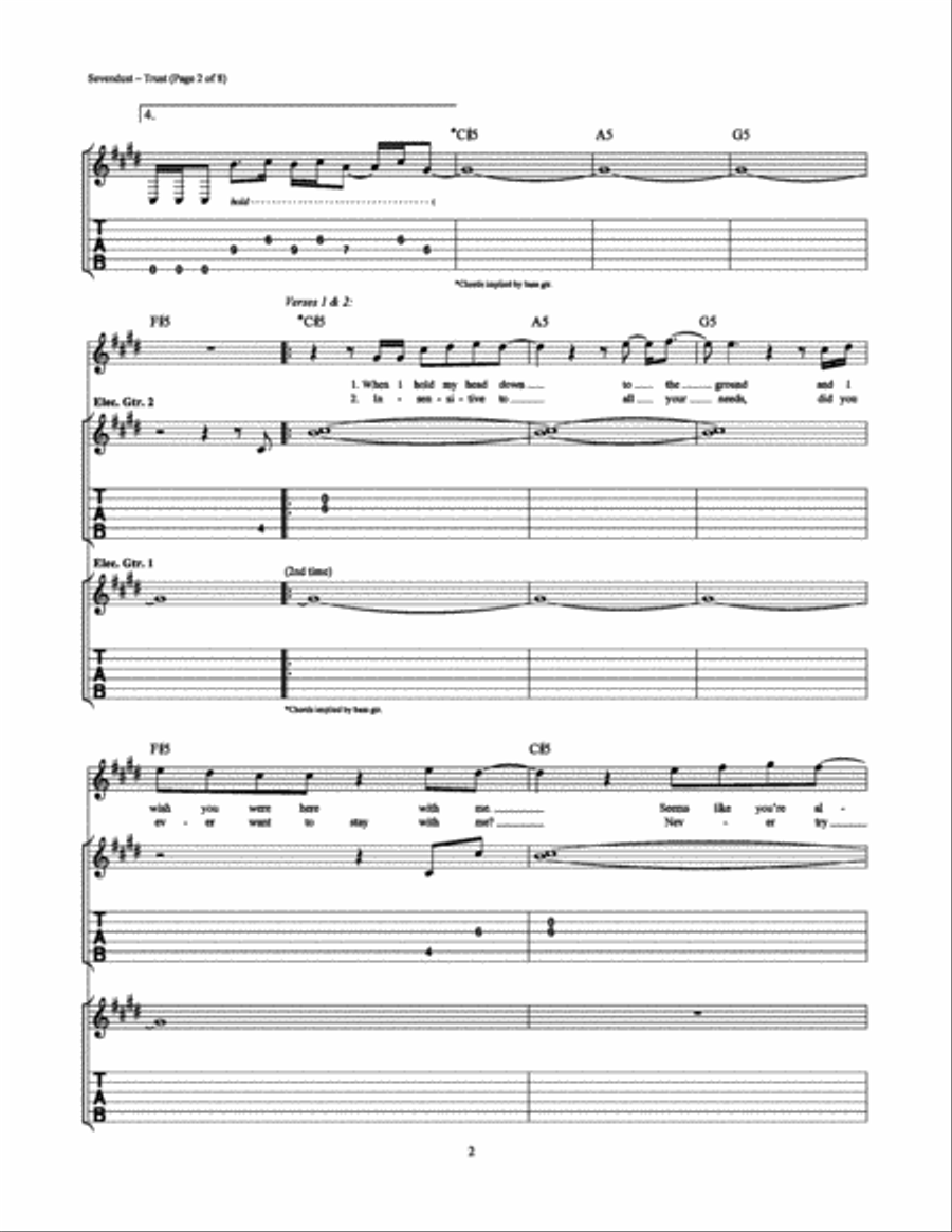 Trust Electric Guitar scores gallery preview page 2